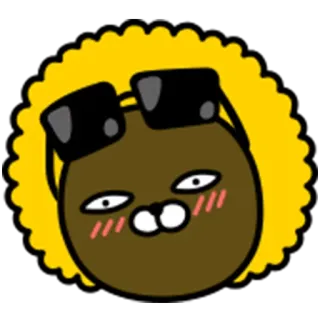 🇸🇷 cartoon, character, sunglasses, kawaii, illustration telegram sticker