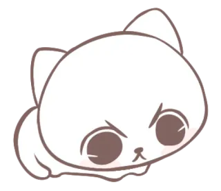 😡 gato, bravo, desenho animado, fofo, adesivo, felino whatsapp sticker