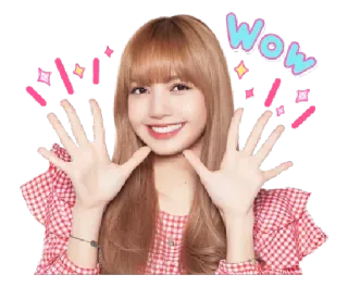 🙌 Lisa WOW kpop, ลิซ่า, blackpink, ว้าว, ผู้หญิง, นักร้อง, ไอดอล telegram sticker