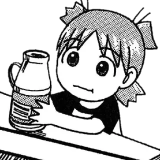🍀 Anime, Cô gái, Hình vẽ, Manga, Đồ uống, Uống telegram sticker