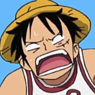 😫 Monkey D. Luffy One Piece monkey d luffy, one piece, anime, desenho animado, engraçado telegram sticker