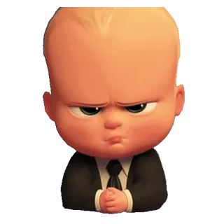 😒 Boss Baby The Boss Baby dibujos animados, bebé, jefe, traje, película telegram sticker