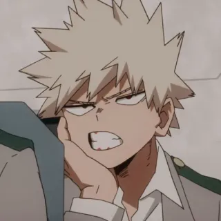 🖕 Bakugo My Hero Academia Anime, Manga, My Hero Academia, Bakugo Katsuki, Stiker karakter telegram sticker