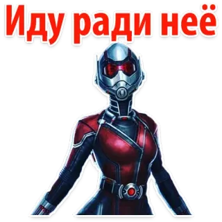🐝 Ant-Man Иду ради неё marvel, superbohater, film, postać, naklejka, ant-man telegram sticker