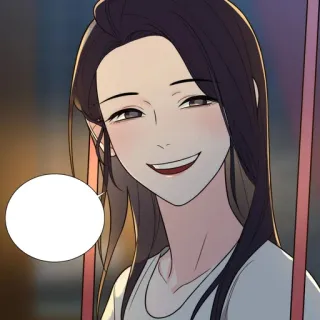 😊 femme, dessin animé, sourire, heureux, portrait whatsapp sticker