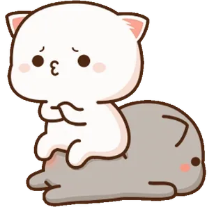 😗 gato, gatinho, fofo, desenho animado, animal, adorável, beijo telegram sticker