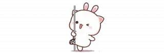 🫖 carino, coniglio, cartone animato, kawaii, adesivo telegram sticker