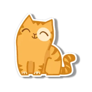 😊 gato, lindo, naranja, animal, doméstico telegram sticker