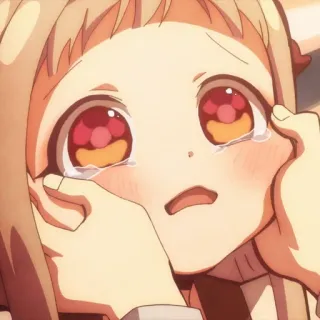 🐠 anime, garota, chorando, triste, ilustração telegram sticker