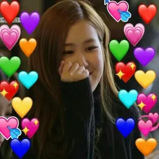 ❤️ Herzen, Liebe, süß, Fan, Kpop, Rose, Mädchen telegram sticker