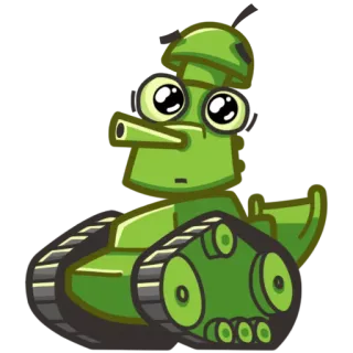 😳 Panzer, Cartoon, Fahrzeug, Militär whatsapp sticker