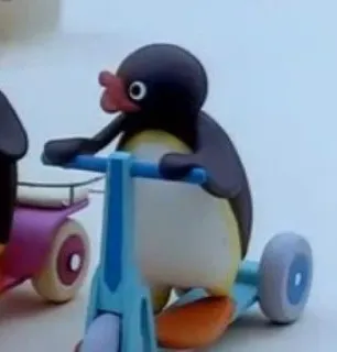 🛵 Pingu pinguino, cartone animato, scooter, Pingu whatsapp sticker