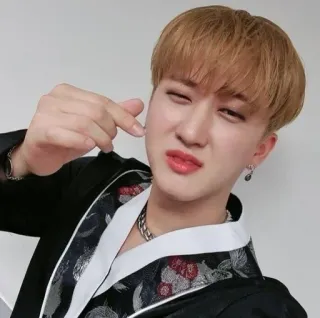 💫 kpop, homme, portrait, chanteur, asiatique, idole, finger heart telegram sticker