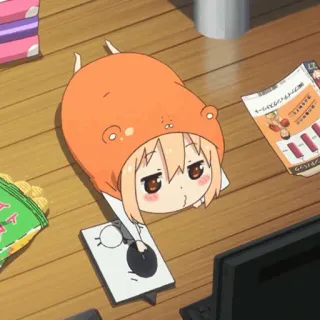 🍕 Umaru Doma Himouto! Umaru-chan anime, umaru, chibi, cute, relaxing, lazy, himouto! umaru-chan telegram sticker