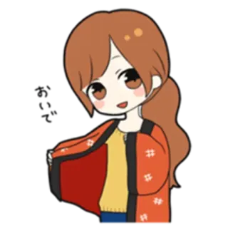🙎 若い葉 mulher, menina, jovem, fofa, anime, kawaii whatsapp sticker