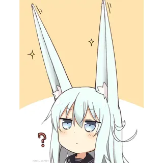 ❓ anime girl, question mark, cute, cartoon, kawaii, confused telegram sticker