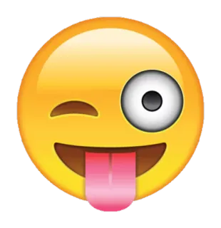 😜 emoji, face, winking, tongue, silly, fun telegram sticker