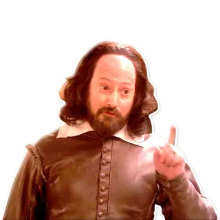 ☝ William Shakespeare Shakespeare, Drammaturgo, Autore, Letteratura, Figura storica, Inghilterra, Teatro telegram sticker