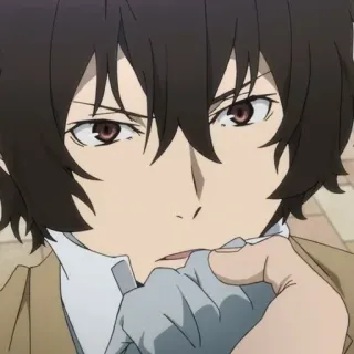 ✨ Osamu Dazai Bungo Stray Dogs อนิเมะ, Bungo Stray Dogs, โอซามุ ดาไซ, ตัวละคร, ภาพเหมือน, การ์ตูน telegram sticker