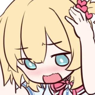 ✨ Anime, Mangá, Fofo, Kawaii, Confuso, Envergonhado, Loiro telegram sticker