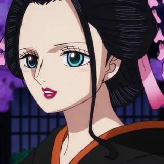 👑 Nico Robin One Piece Anime, Dessin animé, Nico Robin, One Piece, Personnage, Femme, Japonais whatsapp sticker