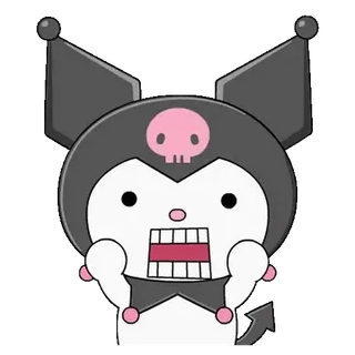 😊 Kuromi Kuromi, Sanrio, Anime, Dibujos animados, Personaje, lindo, Pegatina telegram sticker