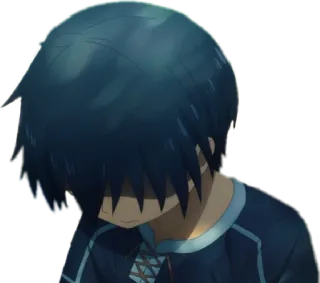 😔 anime, boy, sad, tear, emotional, character, upset telegram sticker