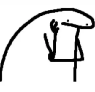 😐 monigote, gesto ofensivo, florkofcows, dibujo animado whatsapp sticker