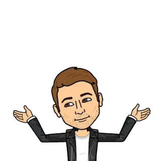 🙃 Bitmoji, Avatar, Hoạt hình, Đàn ông, Người, Nhân vật whatsapp sticker