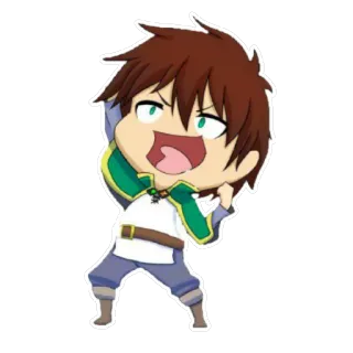 ✊ anime, chibi, cartoon, sticker, illustration telegram sticker