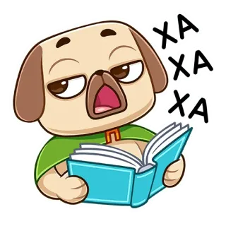 😂 XA
XA
XA dog, reading, cartoon, animal, cape, book, laughing telegram sticker