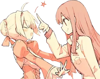 👊 anime, girls, cartoon, friendship telegram sticker