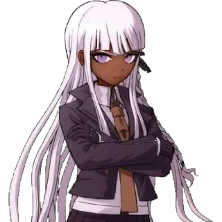 😐 Kyoko Kirigiri Danganronpa animé, fille, personnage, danganronpa, kyoko kirigiri telegram sticker
