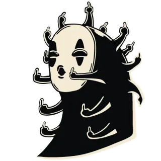 🖕 adesivo, dedo do meio, ofensivo, rude, desenho animado telegram sticker