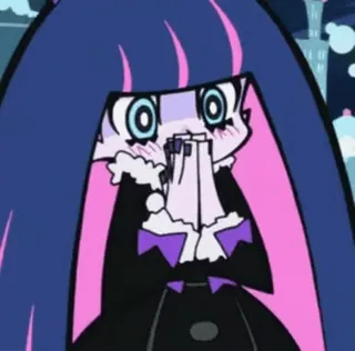 💜 Stocking Panty & Stocking with Garterbelt Anime, Cartoon, Niedlich, Strumpf, Panty & Stocking, Fanart telegram sticker