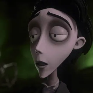 ♣ Victor Van Dort Corpse Bride ビクター・ヴァン・ドート, コープスブライド, ティム・バートン, アニメ映画, ゴシック, キャラクター whatsapp sticker