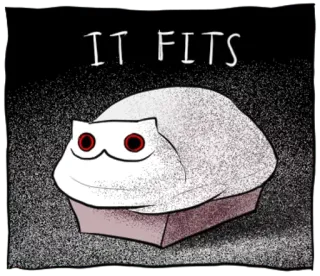🔴 IT FITS cat, loaf, bread, animal, cute, humor telegram sticker