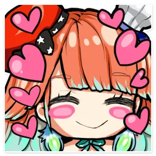 ❤️ Takanashi Kiara anime, vtuber, cute, hearts, idol telegram sticker