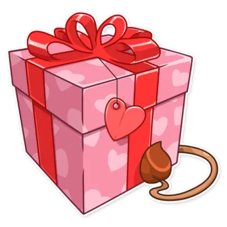 🎁 Geschenk, Präsent, Herzen, Liebe, Paket telegram sticker