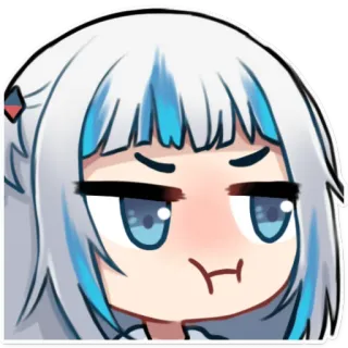 😠 Gawr Gura vtuber, gawr gura, anime, cute, shark, hololive telegram sticker