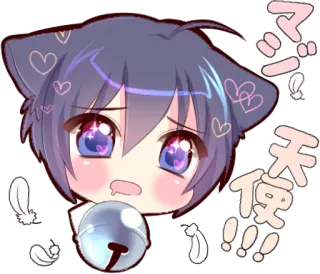 😍 マ〜
天使!!! Anime, Kawaii, Mèo, Dễ thương, Tim, Manga whatsapp sticker