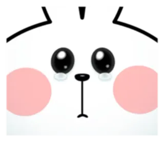 😢 mignon, triste, dessin animé, animal, lapin, kawaii, autocollant telegram sticker
