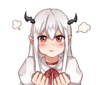 😈 anime, devil, cute, anger, cartoon, demon telegram sticker