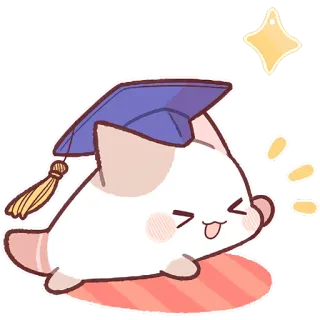 🎓 cat, graduation, cute, kitten, mortarboard telegram sticker