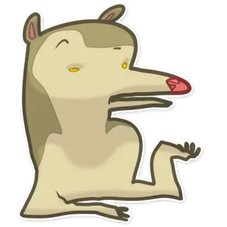 😒 cartone animato, animale, mammifero, personaggio, illustrazione telegram sticker