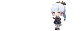 🌟 Ayaka Genshin Impact Chibi, Anime, Video game, Personagem, Kawaii, Genshin Impact telegram sticker