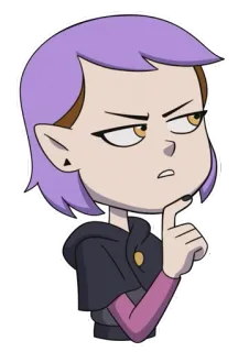 🤔 Amity Blight The Owl House cartoon, Amity Blight, The Owl House, animated series, character telegram sticker