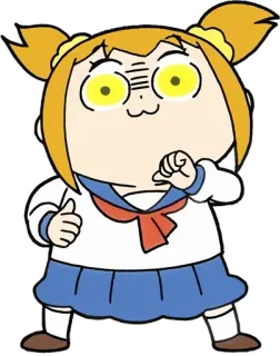 😠 Popuko Pop Team Epic Anime, Manga, Pop Team Epic, Popuko, Japanische Animation, Comedy telegram sticker