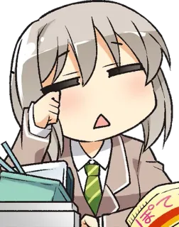😪 ぽて anime, manga, character, crying, kawaii whatsapp sticker