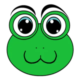 😢 rana, animal, dibujos animados, verde, lindo telegram sticker